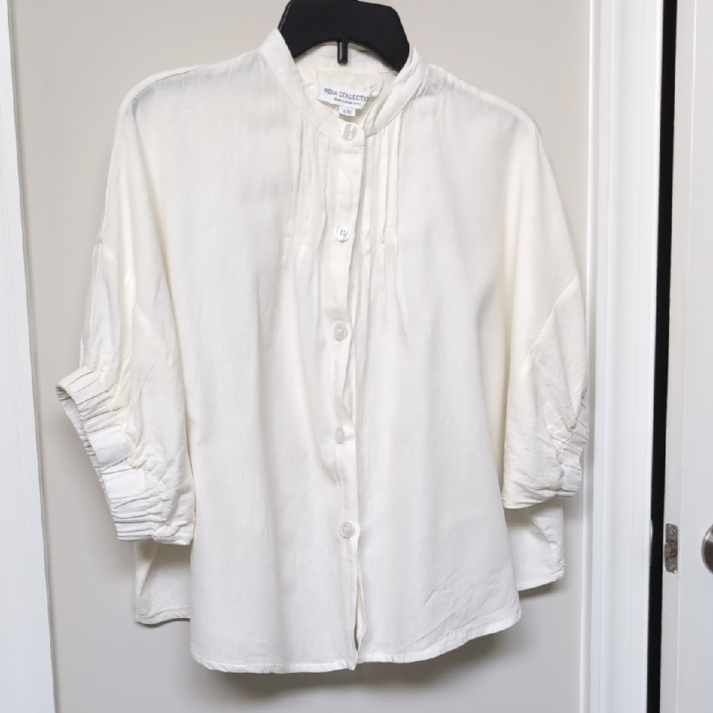 Emerson Fry India Collection Ivory Blouse One Size